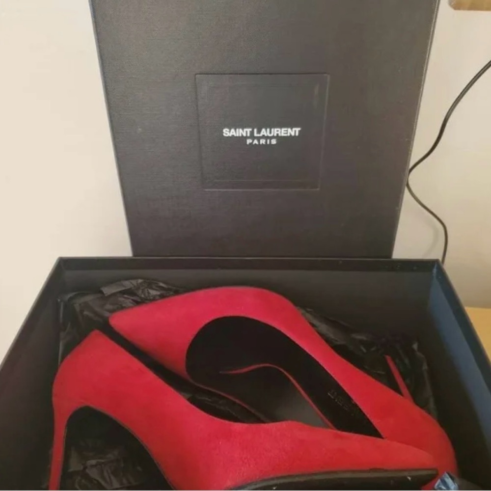 Authentic Saint Laurent Women's Red High Heel